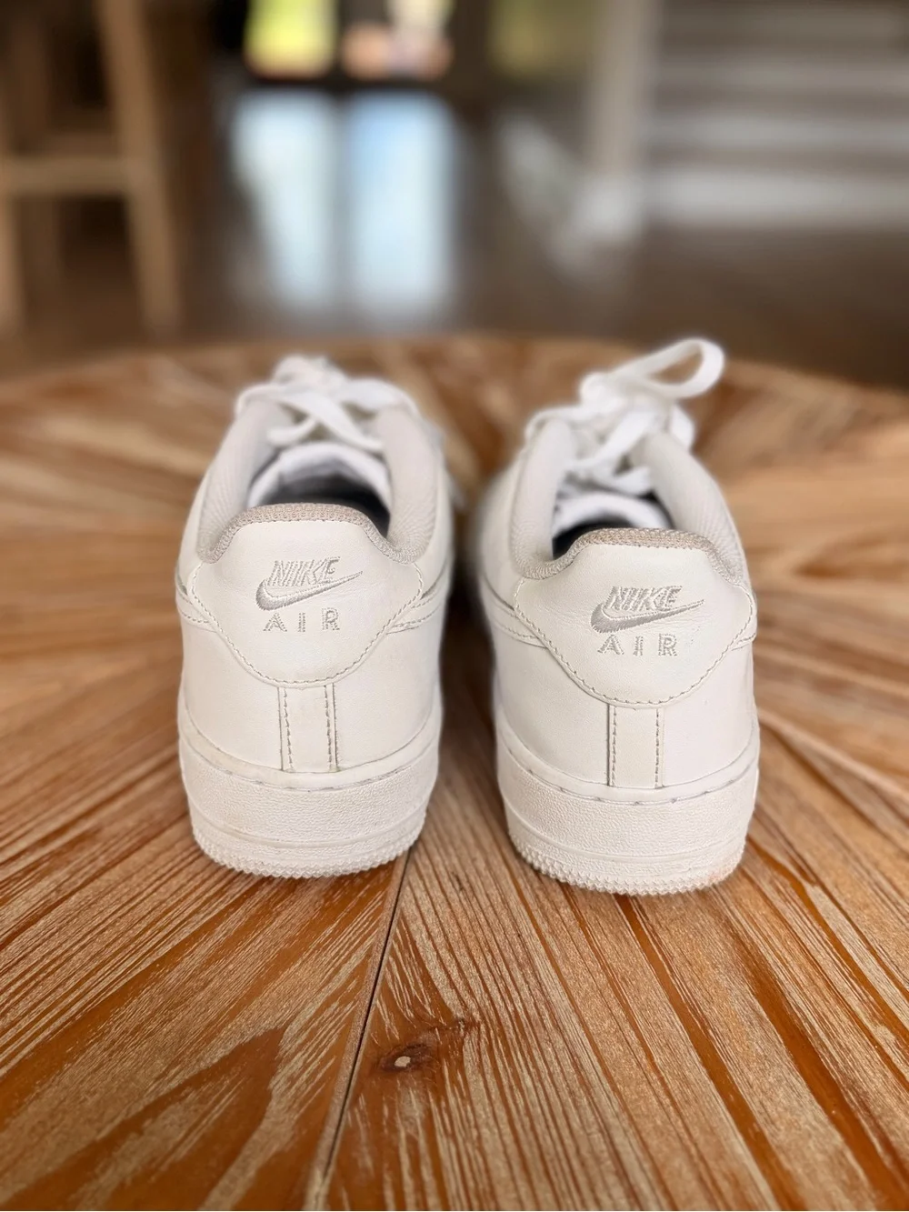 Nike Kids White Air Force 1 Low-Top Sneakers